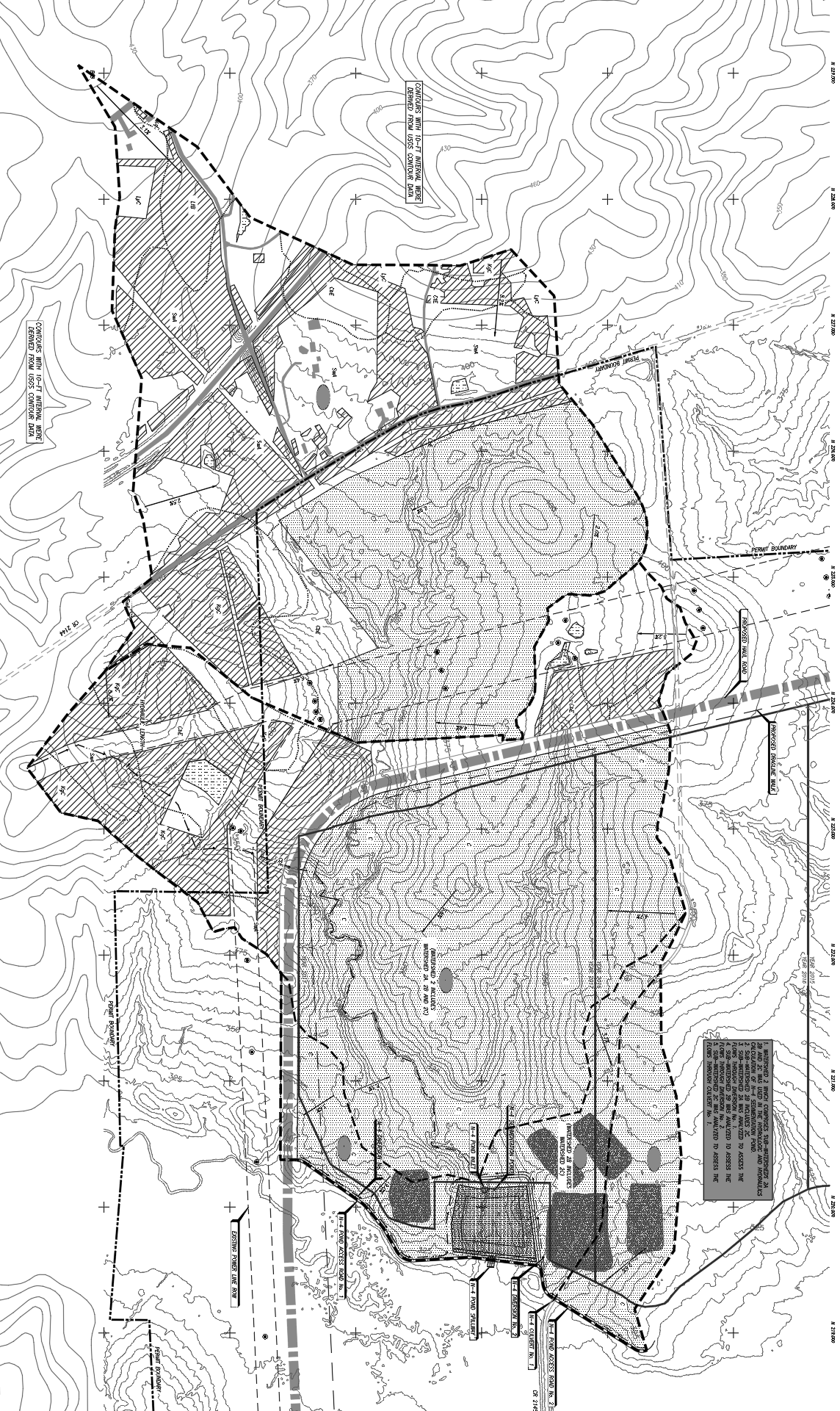 Mining site civil plan