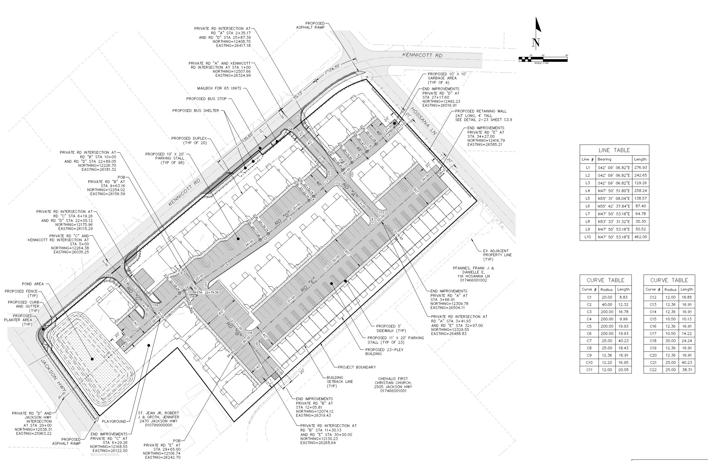 Residential development civil site plan